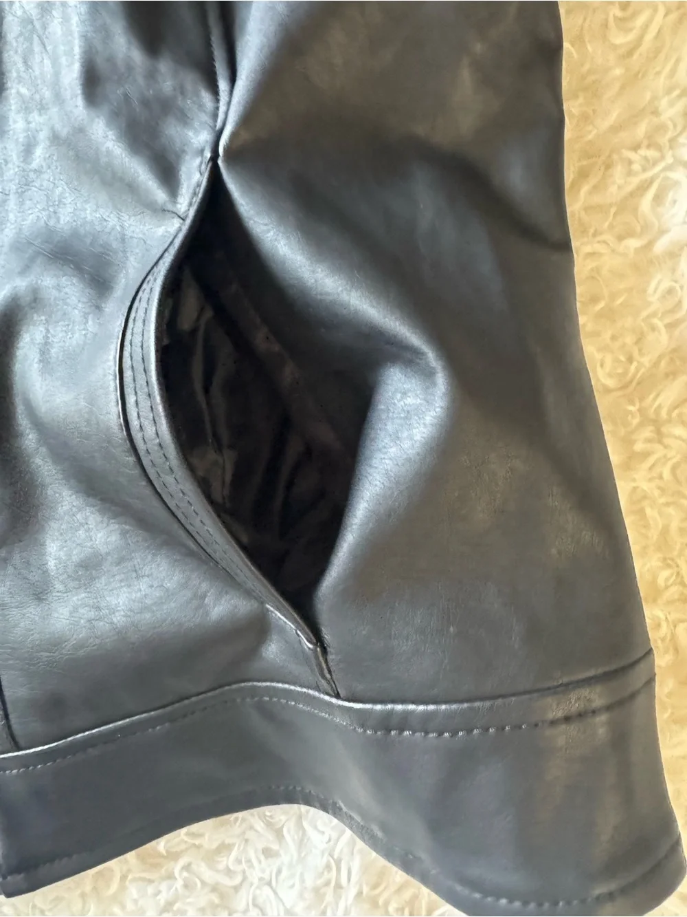 Guess black faux